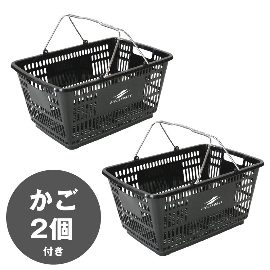 折畳式ボールカート(かご2個付き)｜【野球】フィールドフォース